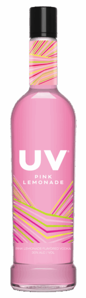A bottle of pink lemonade vodka