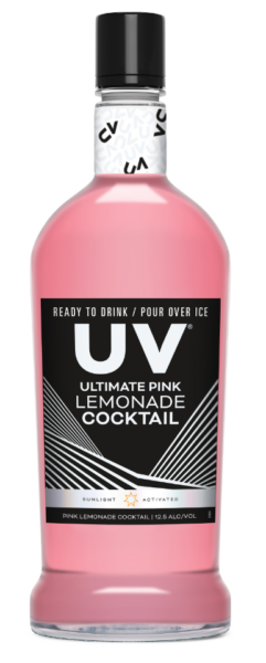 A pink bottle of UV Pink Lemonade