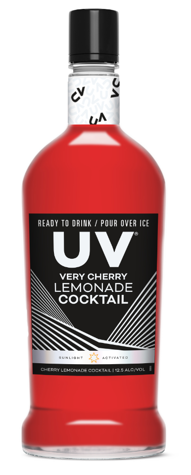 A red bottle of UV Very Cherry
