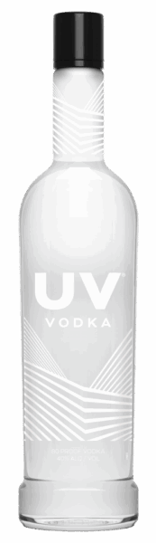 A white bottle of vodka