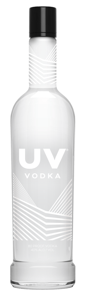 A white bottle of vodka