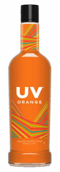 A bottle of orange vodka