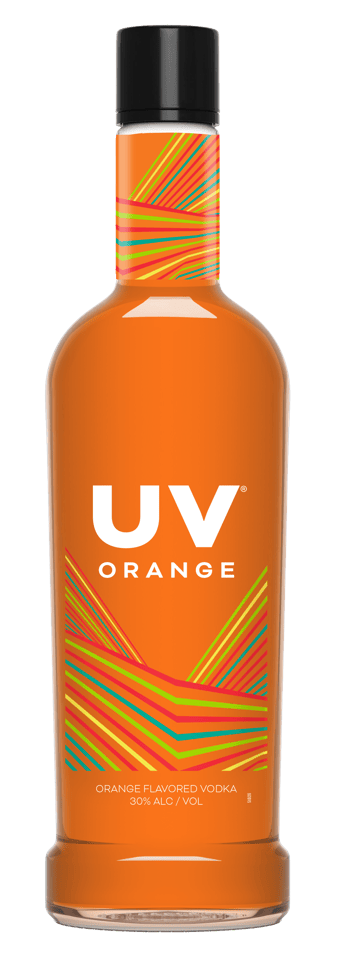 A bottle of orange vodka