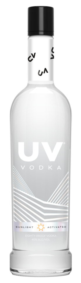 A white bottle of vodka
