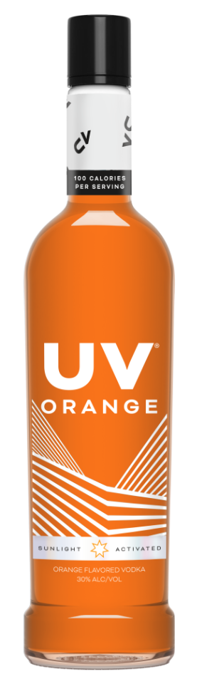 A bottle of orange vodka